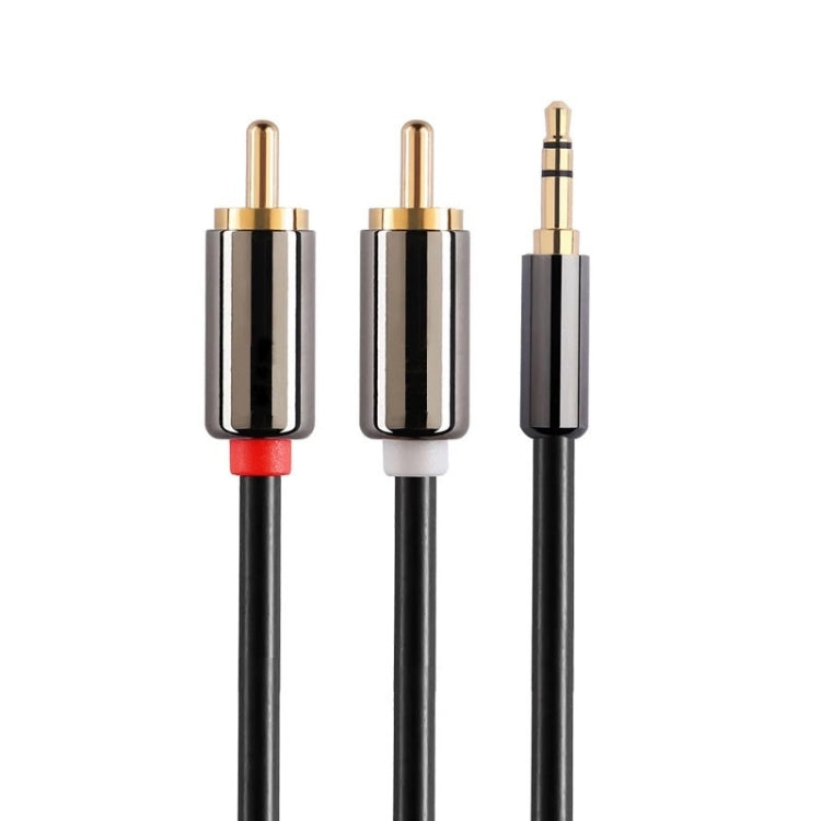 Cable de audio estéreo macho de 2 m chapado en oro de 3,5 mm a 2 x RCA macho, Length: 2m
