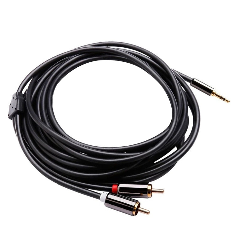 Cable de audio estéreo macho de 3,5 mm chapado en oro de 3 m a 2 x RCA macho, Length: 3m