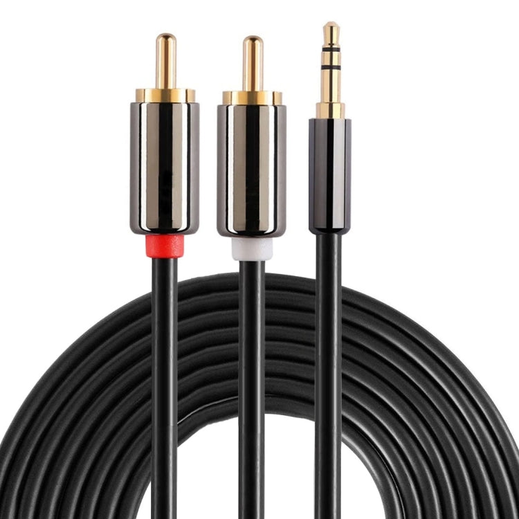 Cable de audio estéreo macho de 5 m chapado en oro de 3,5 mm a 2 x RCA macho, Length: 5m