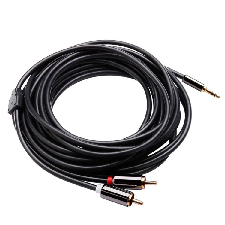 Cable de audio estéreo macho de 5 m chapado en oro de 3,5 mm a 2 x RCA macho, Length: 5m