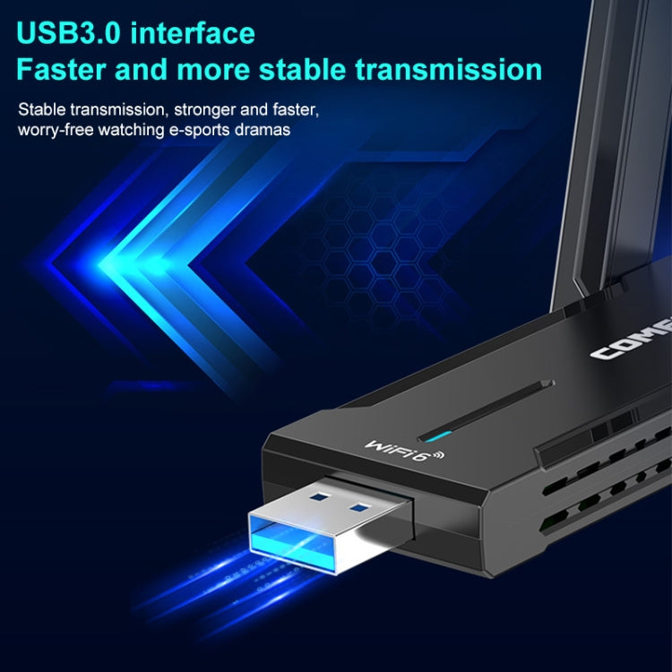 COMFAST 972 AX 5400Mbps WiFi 6 Free Drive Tarjeta de red inalámbrica USB, CF-972AX