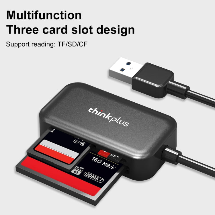 Lector de tarjetas multifunción Lenovo thinkplus TC102 USB 3 en 1