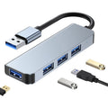 Adaptador HUB 4 en 1 USB a USB3.0x4, longitud del cable: 1,2 m, BYL-2013U3 12cm