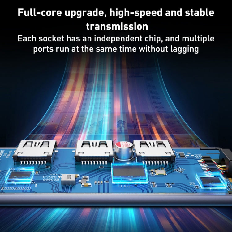 Adaptador HUB 4 en 1 USB a USB3.0x4, longitud del cable: 1,2 m, BYL-2013U3 12cm