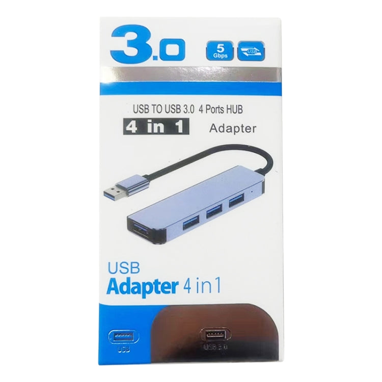 Adaptador HUB 4 en 1 USB a USB3.0x4, longitud del cable: 1,2 m, BYL-2013U3 12cm