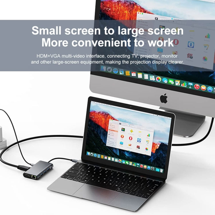 BYL-2111 7 en 1 USB-C / Type-C a adaptador HUB de estación de acoplamiento USB, BYL-2111