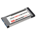 Tarjeta Express con ranura PCI de 34 mm y 2 puertos USB 3.0 de 5 Gbps para computadora portátil / portátil, 34mm