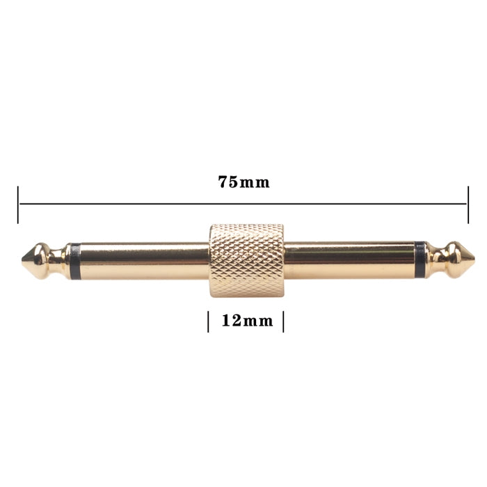 Conector de pedal de efecto de guitarra macho a macho de 6,35 mm Adaptador de placa de pedal eléctrico (Deaurate)
