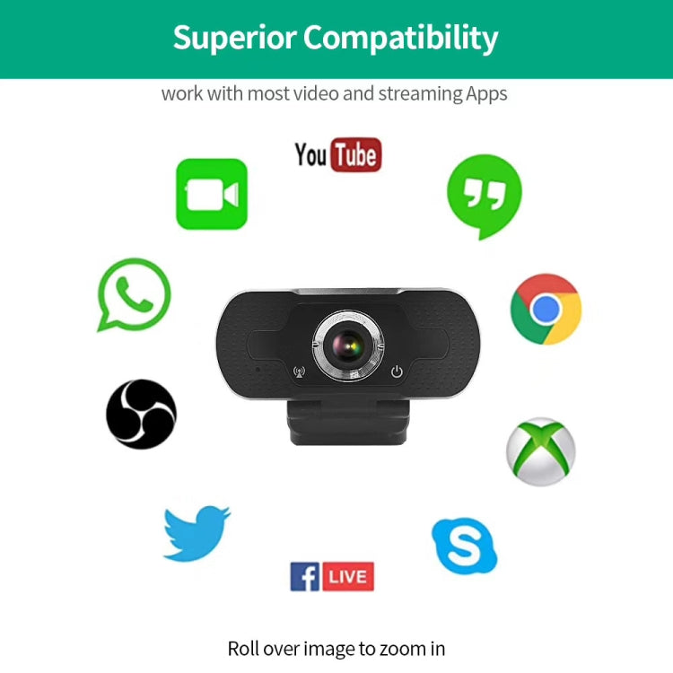 Cámara web HD multifunción HD-F18 1080P con micrófono