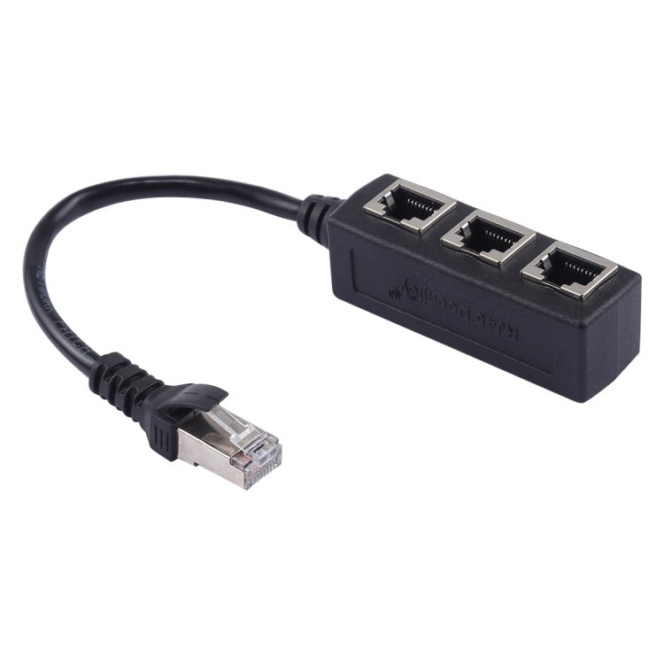 Extensor divisor de enchufe RJ45 de red Ethernet LAN de 1 a 3 zócalos, 3 Ports RJ45