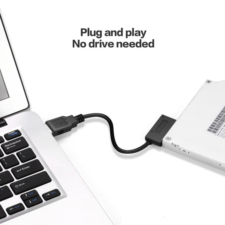 Indicador de adaptador de cable SATA delgado profesional USB 3.0 a 7+6 pines, USB 3.0