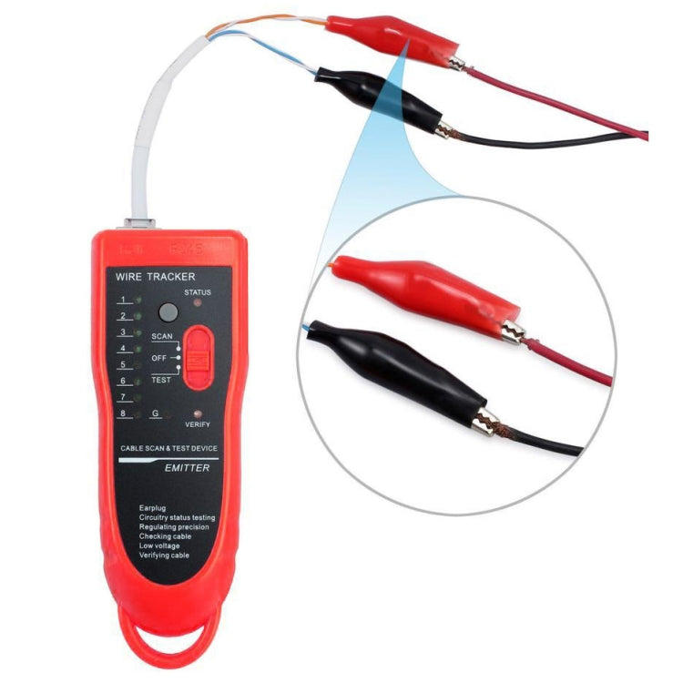 RJ11 / RJ45 Rastreador de cables telefónicos Ethernet LAN Probador de cables de red Detector Buscador de líneas, RJ11 / RJ45 Line Finder