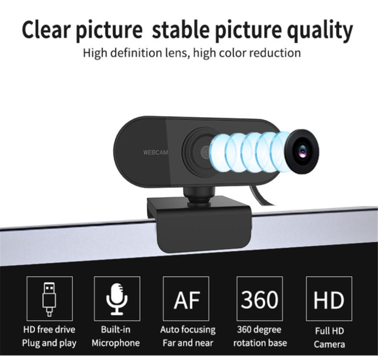 Cámara web HD-U01 1080P USB con micrófono