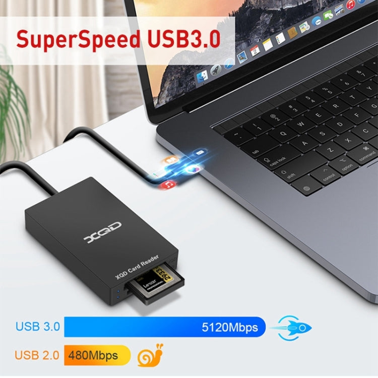 Rocketek CR312-A USB3.0 SD / XQD 2 en 1 Lector de Tarjetas, USB3.0