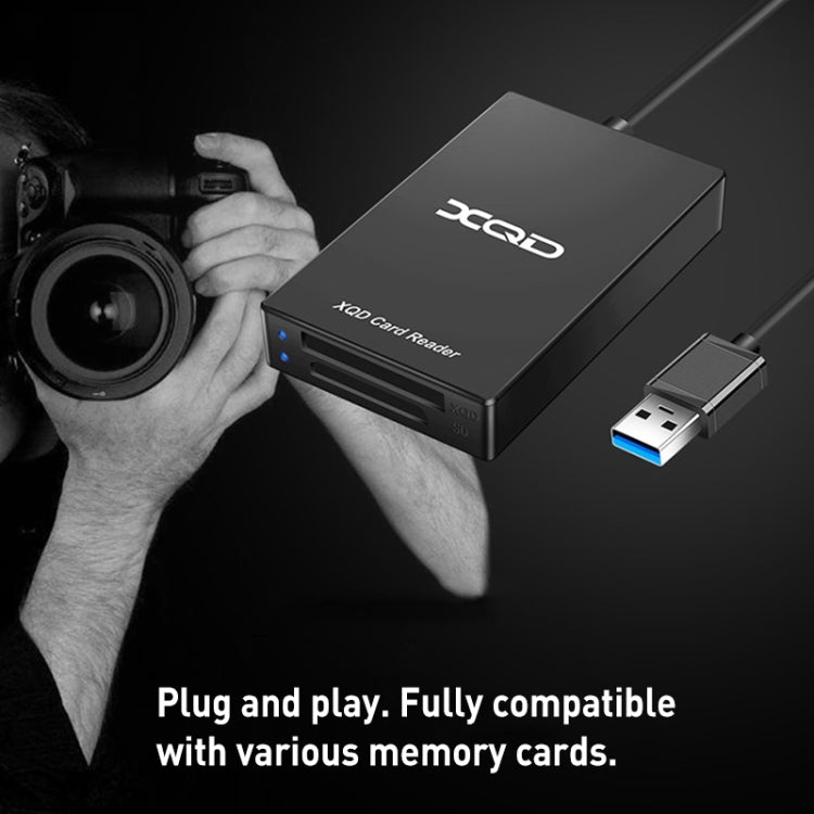 Rocketek CR312-A USB3.0 SD / XQD 2 en 1 Lector de Tarjetas, USB3.0