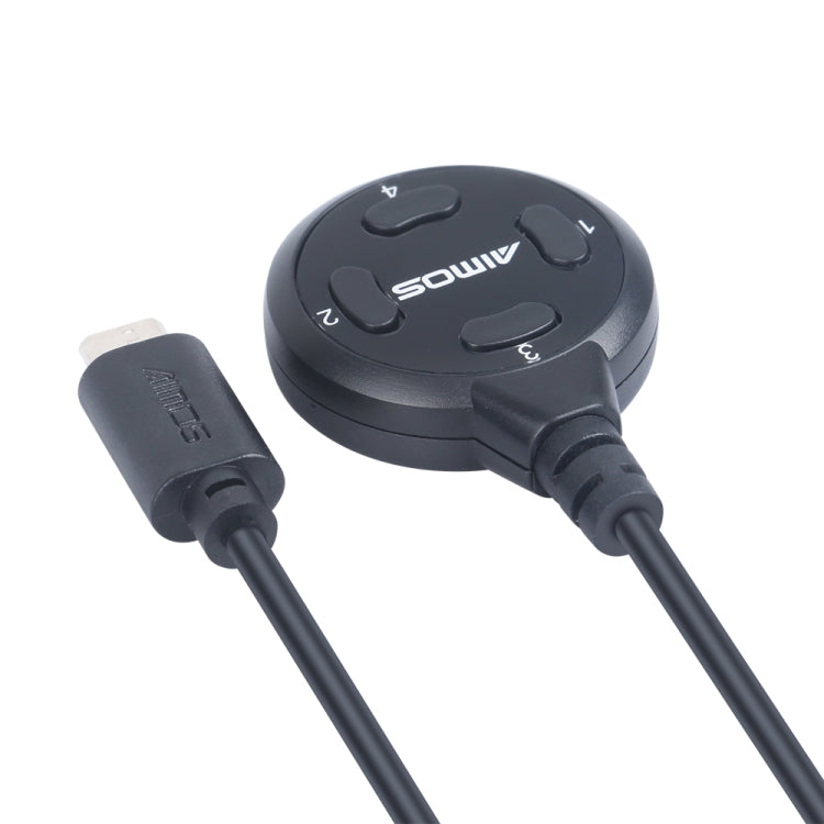 AIMOS AM-SH4 Conmutador Dispositivo para compartir Extensor de cable de extensión de 4 botones, AM-SH4