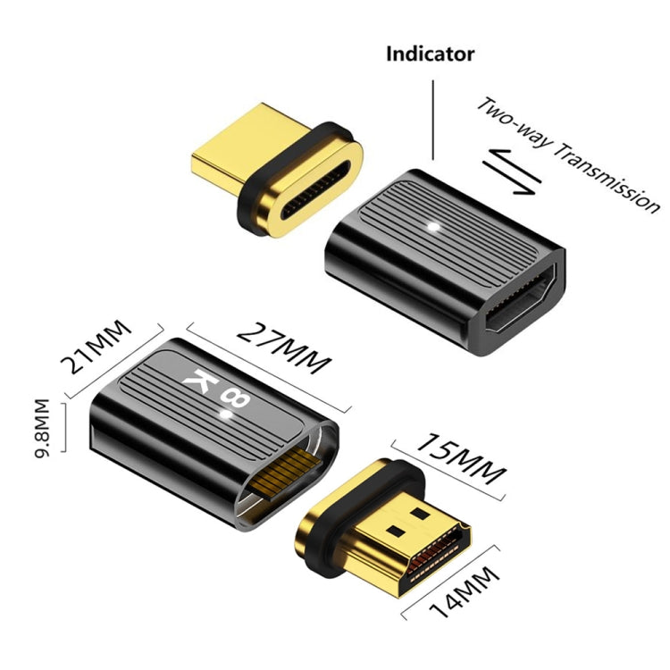 Adaptador HDMI hembra a DP macho de 8K 60 Hz