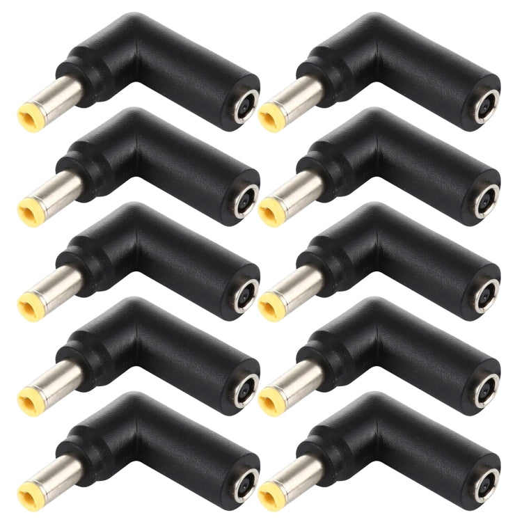 10 piezas 4,5 x 3,0 mm hembra a 5,5 x 2,5 mm macho conector adaptador de codo, 4.5x3.0mm to 5.5x2.5mm