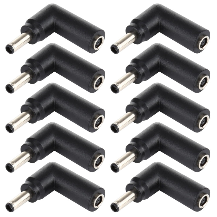 10 piezas 4,5 x 3,0 mm hembra a 4,5 x 3,0 mm macho conector adaptador de codo, 4.5x3.0mm to 4.5x3.0mm