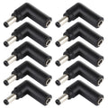 10 piezas 4,5 x 3,0 mm hembra a 5,5 x 2,1 mm macho conector adaptador de codo, 4.5x3.0mm to 5.5x2.1mm