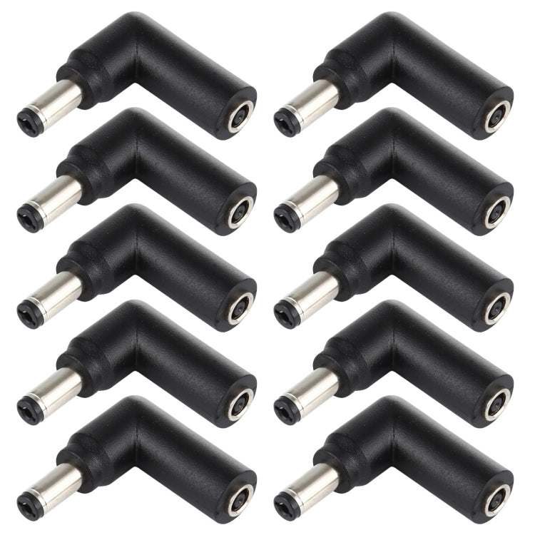 10 piezas 4,5 x 3,0 mm hembra a 5,5 x 2,1 mm macho conector adaptador de codo, 4.5x3.0mm to 5.5x2.1mm