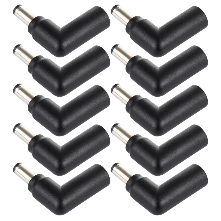 10 piezas 4,5 x 3,0 mm hembra a 5,5 x 2,1 mm macho conector adaptador de codo, 4.5x3.0mm to 5.5x2.1mm