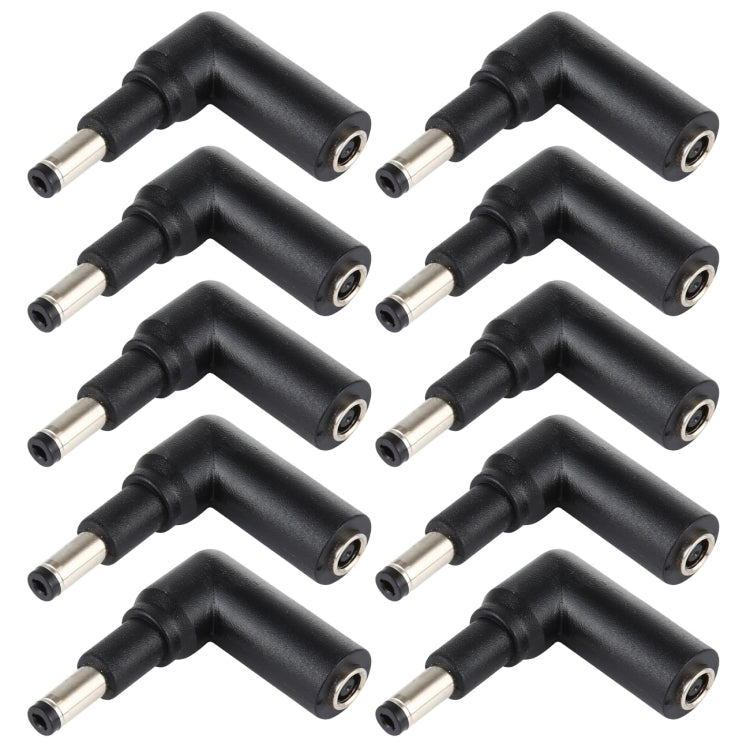 10 piezas 4,5 x 3,0 mm hembra a 4,8 x 1,7 mm macho conector adaptador de codo, 4.5x3.0mm to 4.8x1.7mm