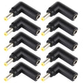 10 piezas 4,5 x 3,0 mm hembra a 4,0 x 1,7 mm macho conector adaptador de codo, 4.5x3.0mm to 4.0x1.7mm