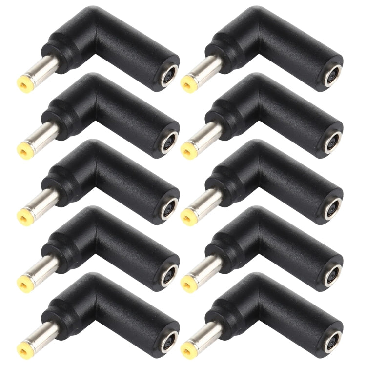 10 piezas 4,5 x 3,0 mm hembra a 4,0 x 1,7 mm macho conector adaptador de codo, 4.5x3.0mm to 4.0x1.7mm