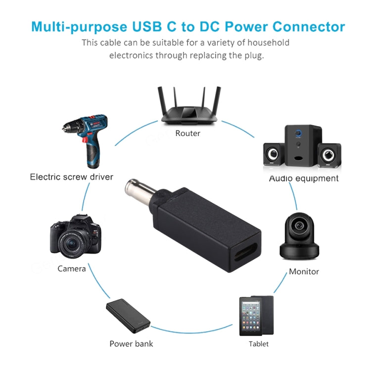 Conector adaptador macho PD 18,5 V-20 V 5,5x1,0 mm, 5.5x1.0mm