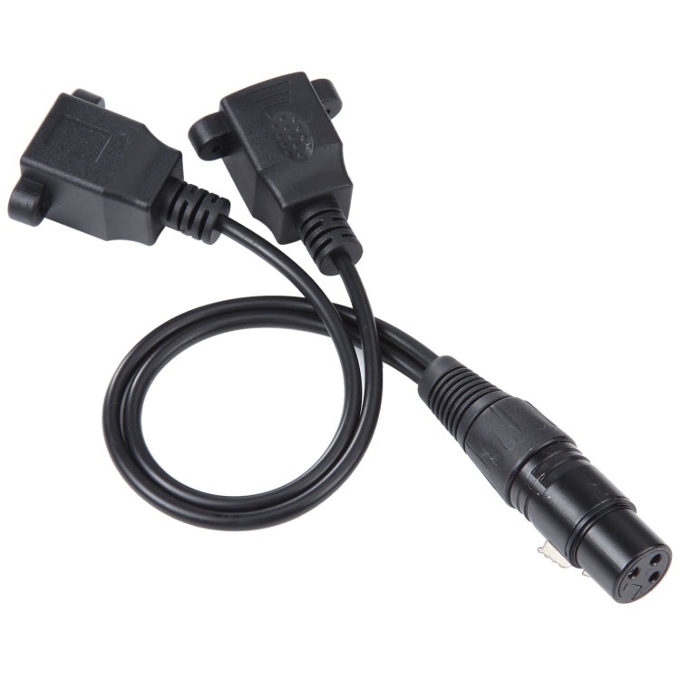 Cable de extensión de red LAN Ethernet XLR hembra de 3 pines a 2 x RJ45 hembra, longitud del cable: 30 cm, 3-pin XLR Female to 2 x RJ45 Female