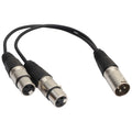 Cable adaptador de conector de Audio XLR CANNON 1 macho a 2 hembra, 30cm, 3 pines, para micrófono/equipo de Audio, 1 Male to 2 Female Silver