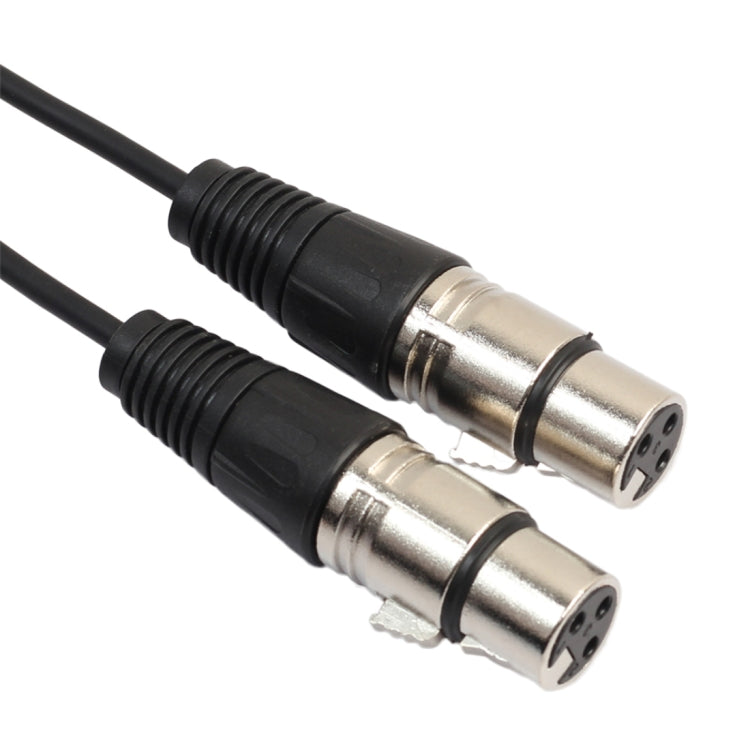 Cable adaptador de conector de Audio XLR CANNON 1 macho a 2 hembra, 30cm, 3 pines, para micrófono/equipo de Audio, 1 Male to 2 Female Silver