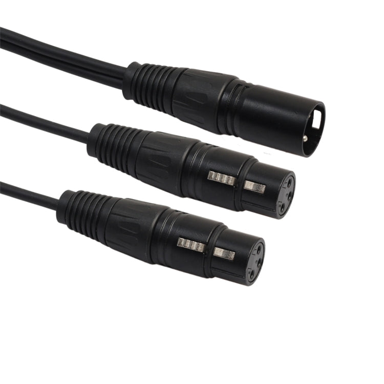 Cable adaptador de conector de Audio XLR CANNON 1 macho a 2 hembra, 30cm, 3 pines, para micrófono/equipo de Audio, 1 Male to 2 Female