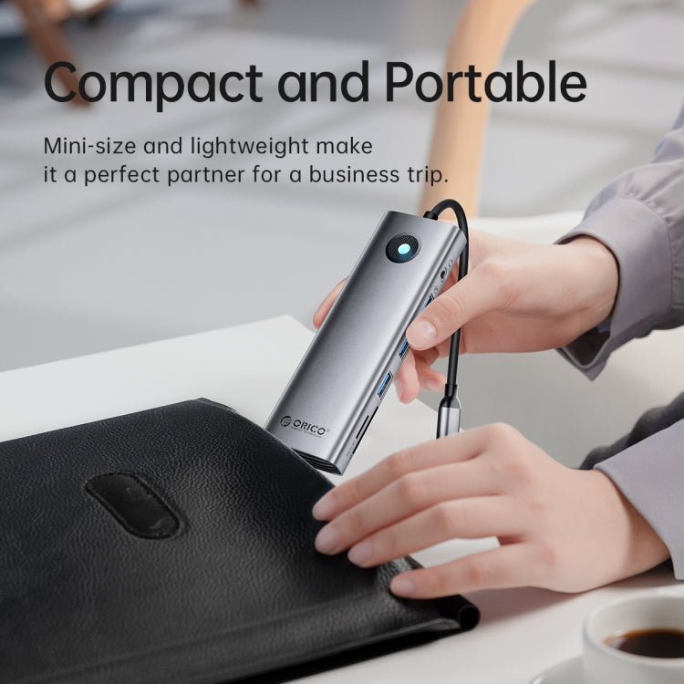 ORICO PW11-8PC Estación de acoplamiento multifunción tipo C / USB-C 8 en 1 de 5 Gbps, PW11-8PC