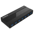 ORICO H727RK-U3 HUB USB 3.0 de 7 puertos ABS de alta velocidad con adaptador de corriente de 12 V para computadoras portátiles / teléfonos inteligentes, H727RK-U3