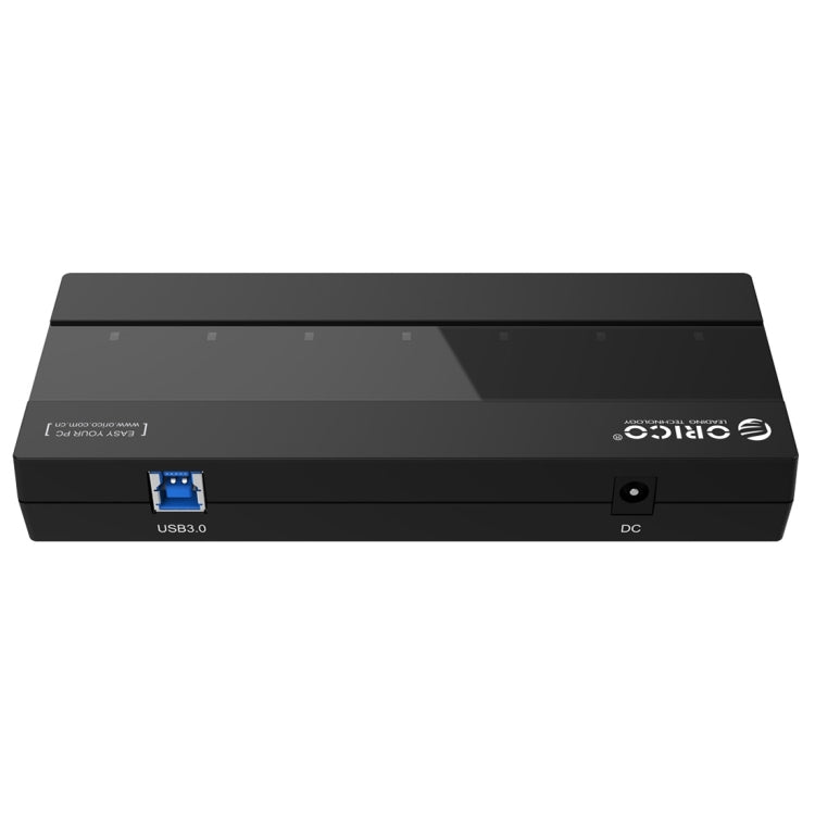 ORICO H727RK-U3 HUB USB 3.0 de 7 puertos ABS de alta velocidad con adaptador de corriente de 12 V para computadoras portátiles / teléfonos inteligentes, H727RK-U3