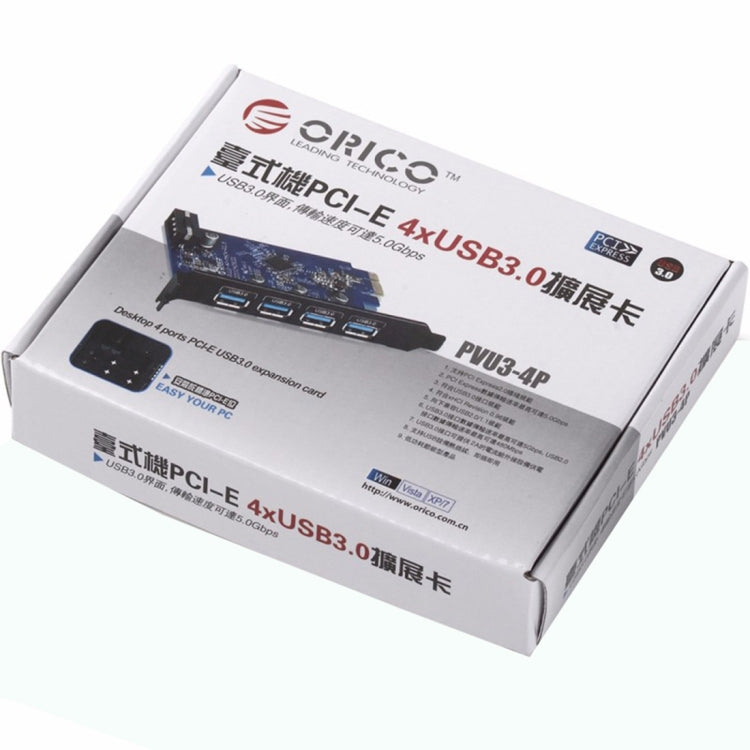 ORICO PVU3-4P Tarjeta PCI Express USB3.0 de 4 puertos para escritorio, 4 Ports USB3.0