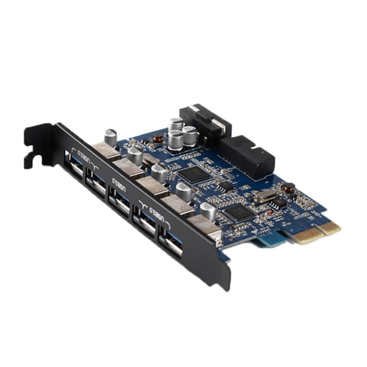 ORICO PVU3-5O2I USB3.0 * 5 + ranura de 20 pines * 1 tarjeta PCI Express para escritorio, transmisión de datos supervelocidad de 5 Gbps, 5 Ports USB3.0