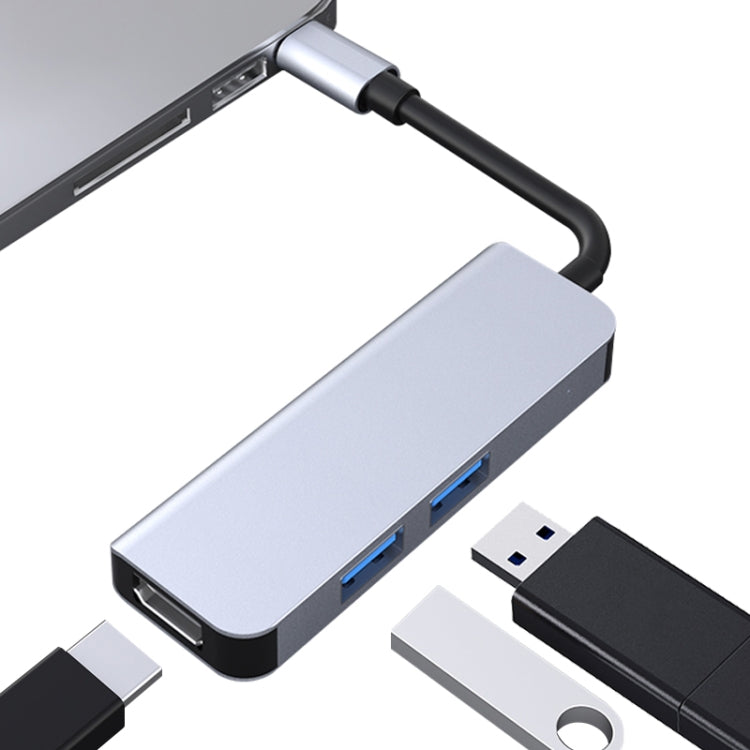 2011N 3 en 1 USB 3.0 x2 + HDMI Estación de acoplamiento multifunción tipo C / USB-C HUB, 2011N USB 3.0 x2 + HDMI