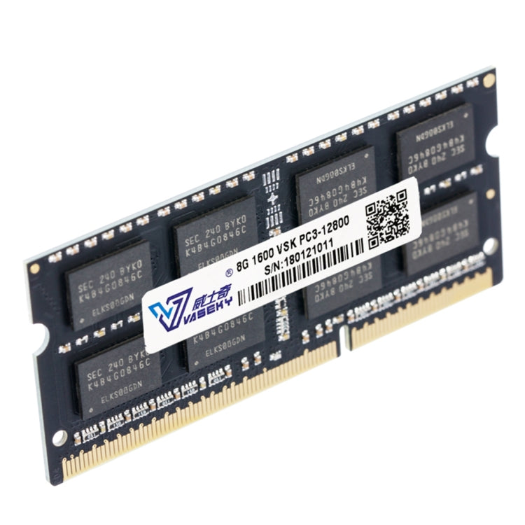 Vaseky 8GB 1600MHz PC3-12800 DDR3 Módulo de memoria RAM para computadora portátil, 8GB 1600MHz