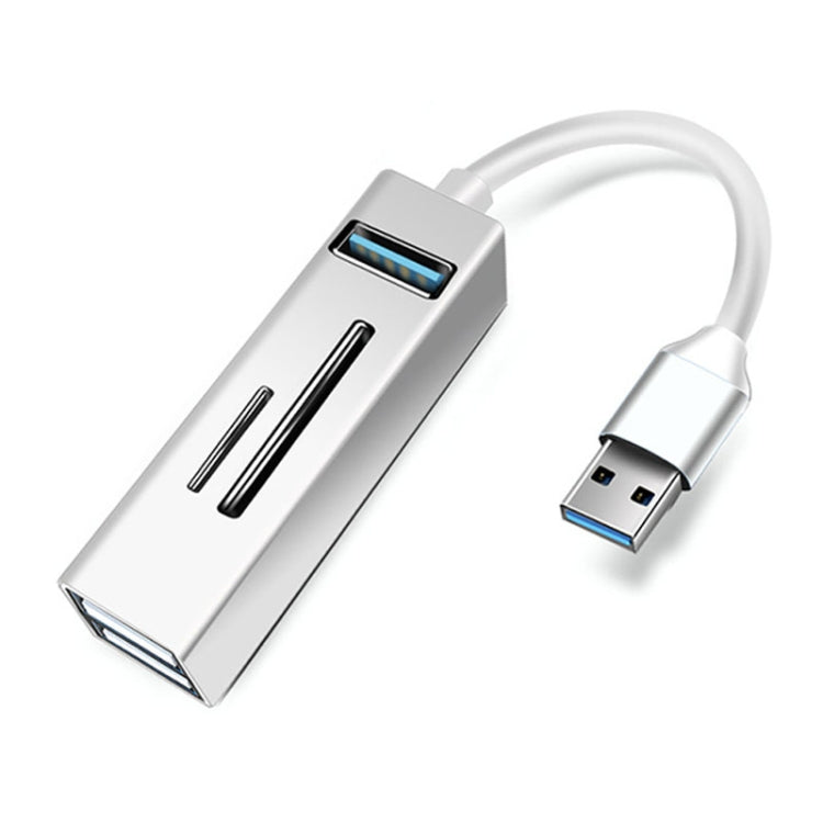 15101 5 en 1 USB3.0 a 3 x USB + Adaptador HUB de lector de tarjetas SD / TF, USB3.0