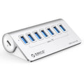 ORICO M3U7 HUB USB 3.2 Gen1 de 7 puertos de aleación de aluminio de 5 Gbps con cable de 1 m, M3U7 1m