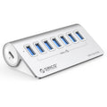 ORICO M3U7-G2 HUB de aleación de aluminio de 7 puertos USB 3.2 Gen2 de 10 Gbps con cable de 1 m, M3U7-G2 1m
