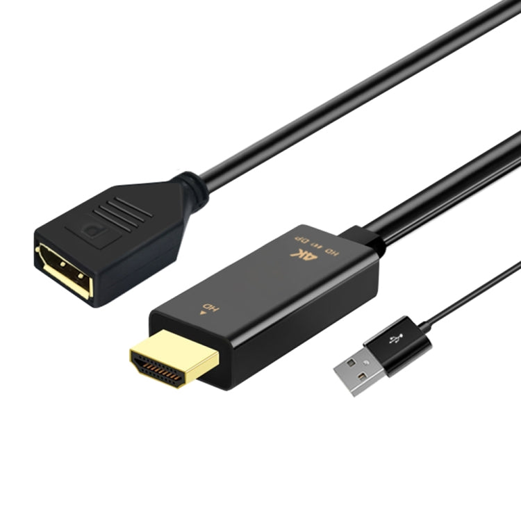 Cable adaptador H146 HDMI macho + USB 2.0 macho a DisplayPort hembra, longitud: 25 cm, H146