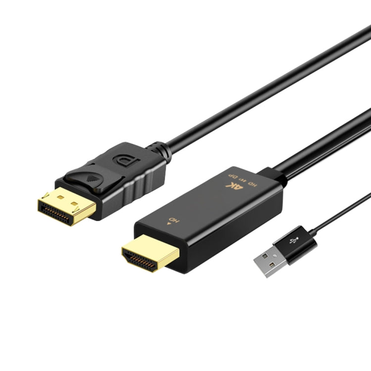 Cable adaptador H147 HDMI macho + USB 2.0 macho a DisplayPort macho, longitud: 1,8 m, H147