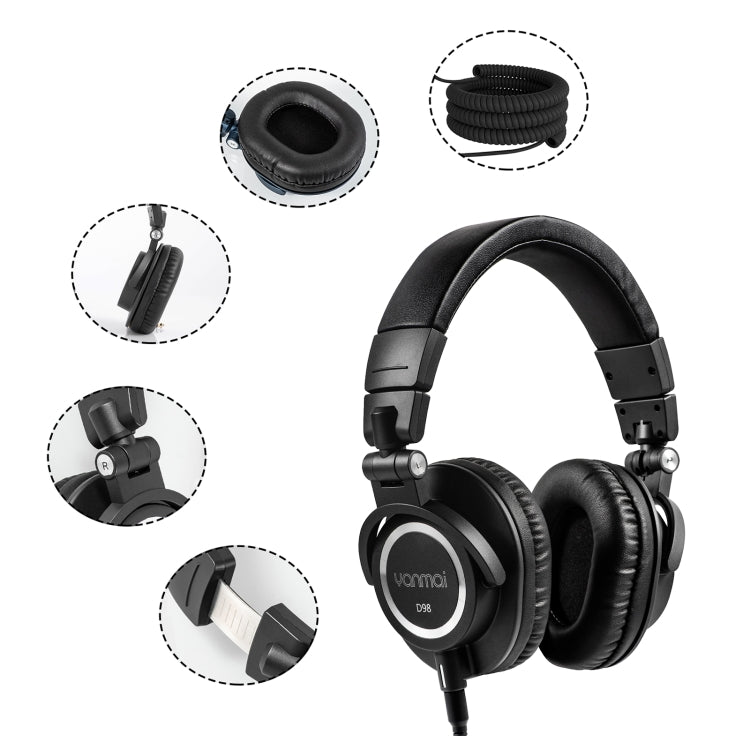 Auriculares con monitor de grabación profesional Yanmai D98, D98(Black), D98(Silver Grey)