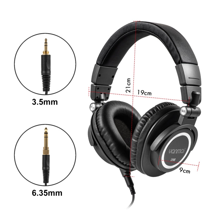 Auriculares con monitor de grabación profesional Yanmai D98, D98(Black), D98(Silver Grey)