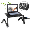 Soporte de escritorio portátil de aleación de aluminio plegable ajustable de 360 grados con alfombrilla de ratón para ordenador portátil/portátil, sin ventiladores de CPU, with Mouse Pad, with Mouse Pad (M)