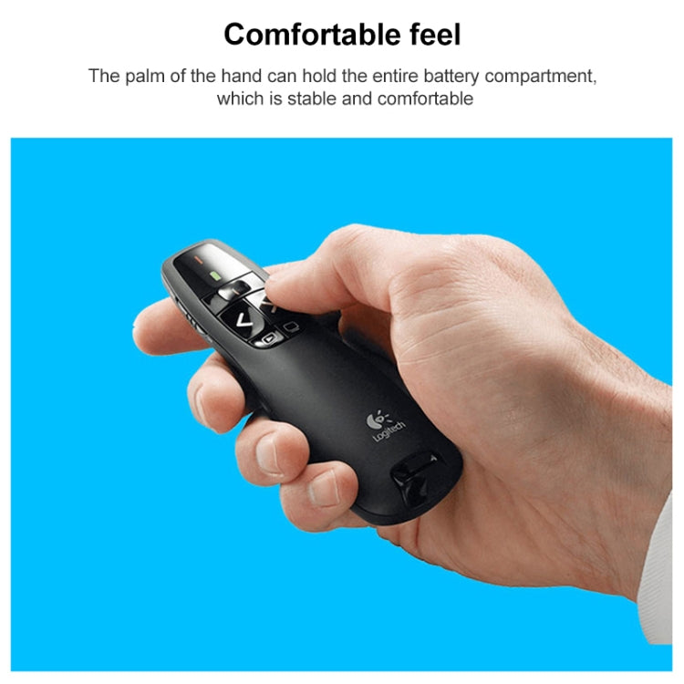 Lápiz de control remoto PPT presentador inalámbrico Logitech R400 2,4 Ghz, R400